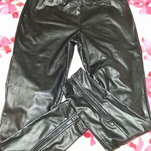 Guess Black Faux Leather Pants
